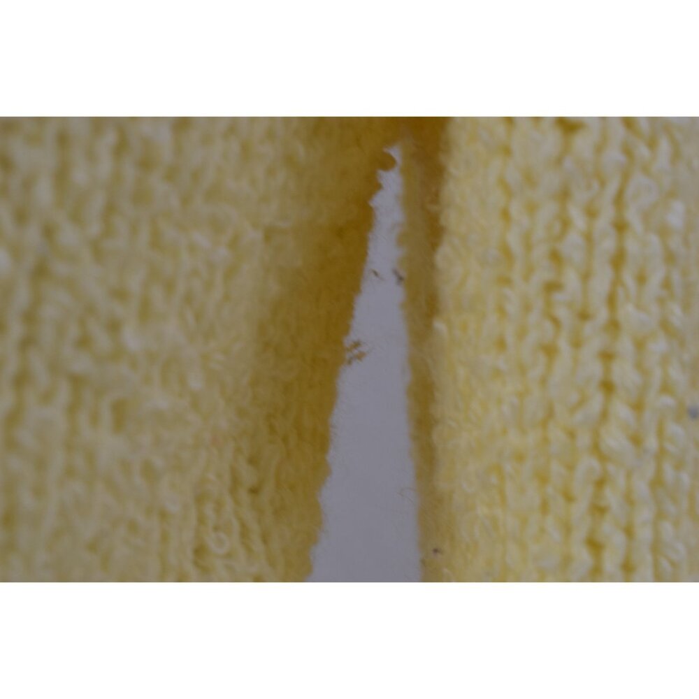 Vintage 80s Acrylic Yellow Knit Blouse size S - Picture 6 of 10